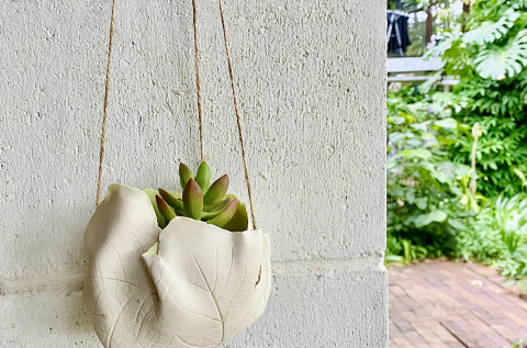Organic Pottery Workshop: Make Leaf-shaped Planters and Platters