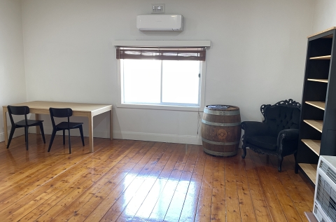 Beautiful light-filled space with polished floorboards