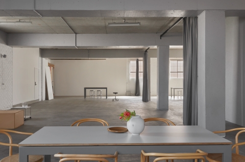 Looking into Space One from the Kitchen / Dining area