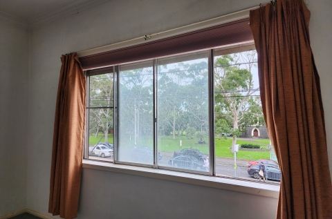 Studio 1 Large window with roller shutter